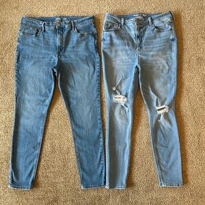 Lot of 2- ON Rockstar Jeans Super Skinny High Rise Secret Slim Pockets sz 16